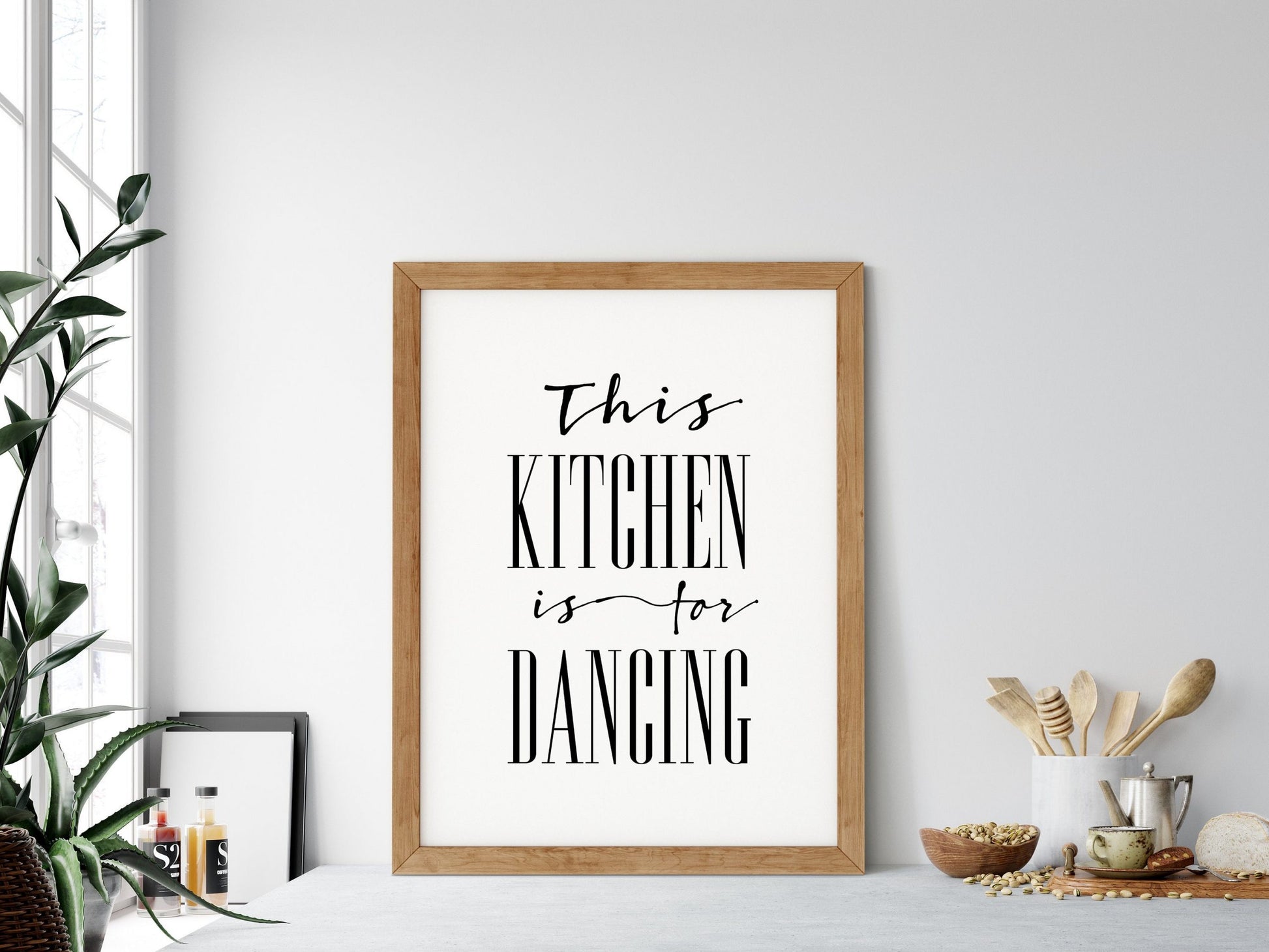 Kitchen Quote This Kitchen Is For Dancing, Printable Wall Art, Home Decor Print