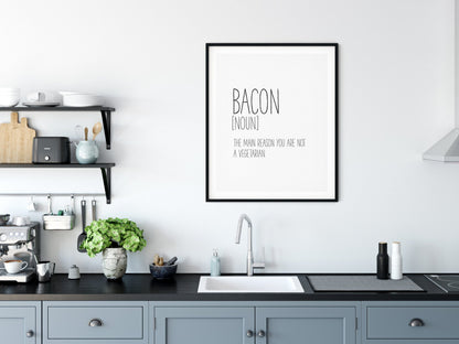Bacon Prints, Funny Definition Poster, Kitchen Printable Wall Art,Home Decor Print