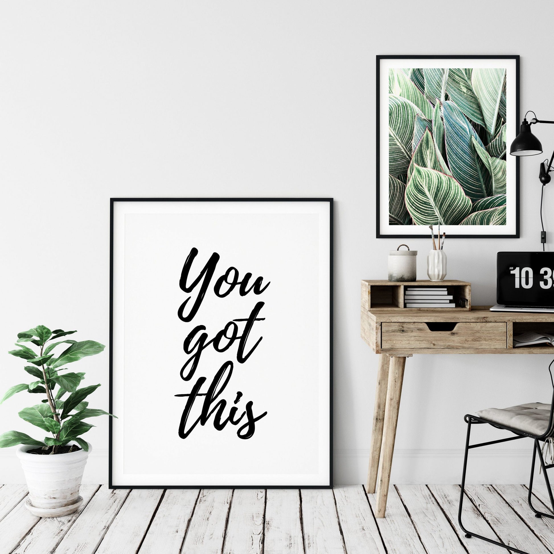 Printable Quotes, You Got This, Black and Gold Prints, Printable Artwork