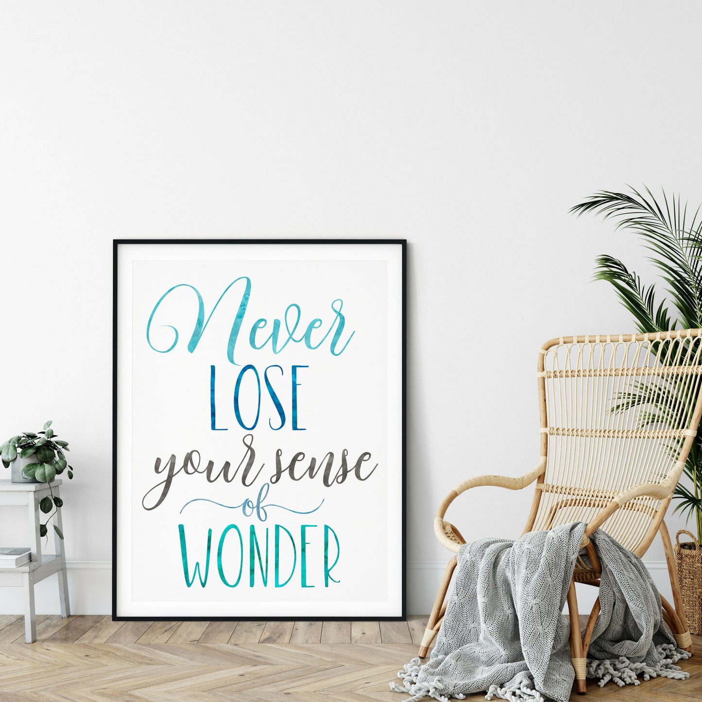 Never Lose Your Sense Of Wonder,Nursery Print Art Decor,Inspirational Quotes