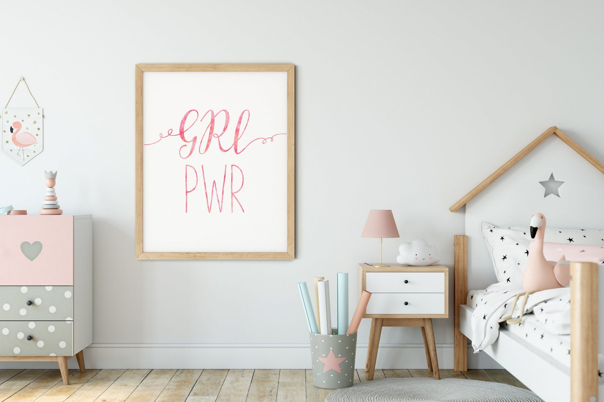 Girl Power, GRL PWR, Feminist Printable, Feminism Quote Print, Girl Room Decor