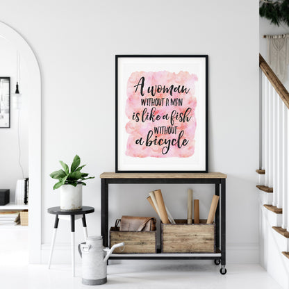 Funny Feminist Quote, Female Bedroom Wall Decor, Girl Quotes Room Decor