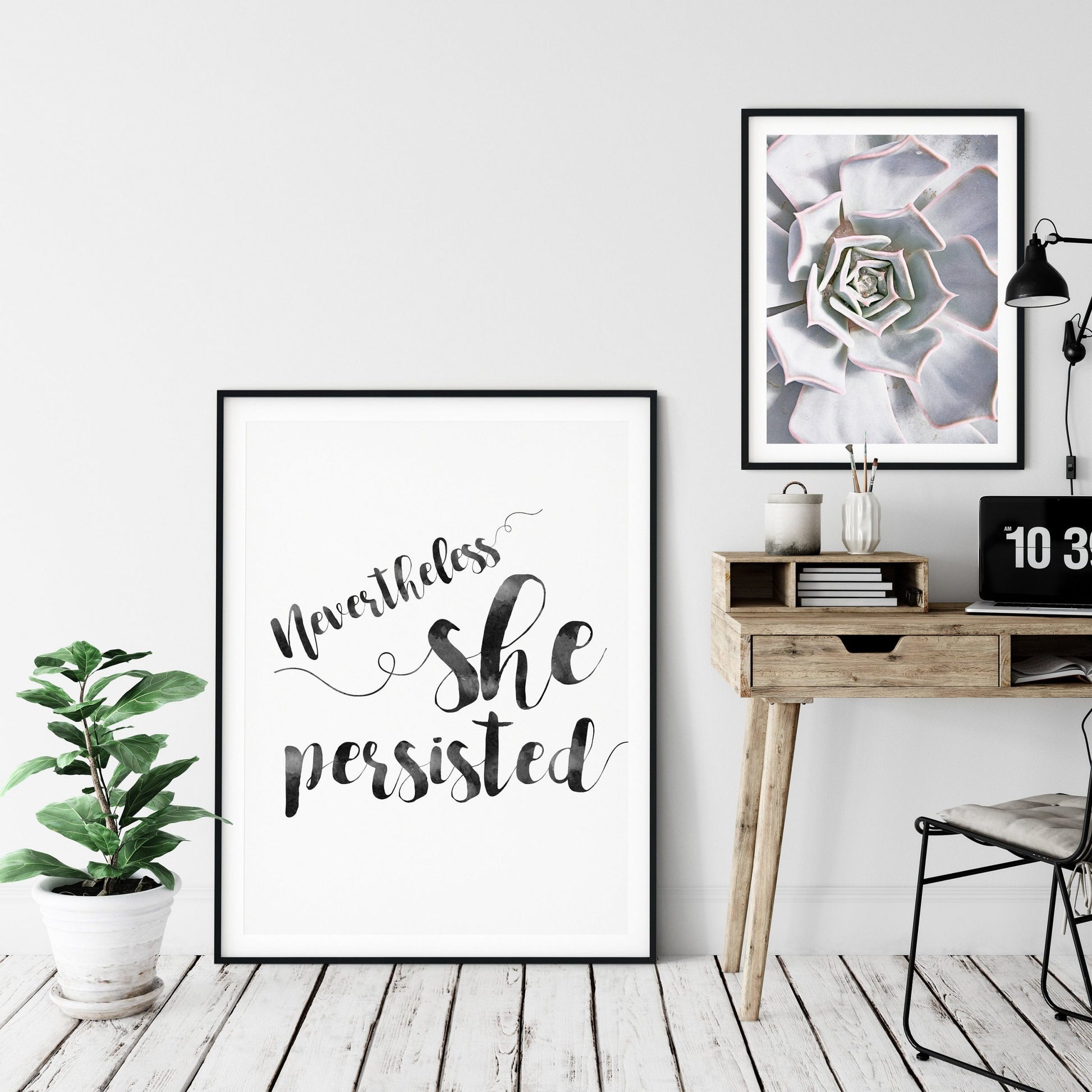Feminist Print Nevertheless She Persisted,Encouragement Print,Girl Room Decor
