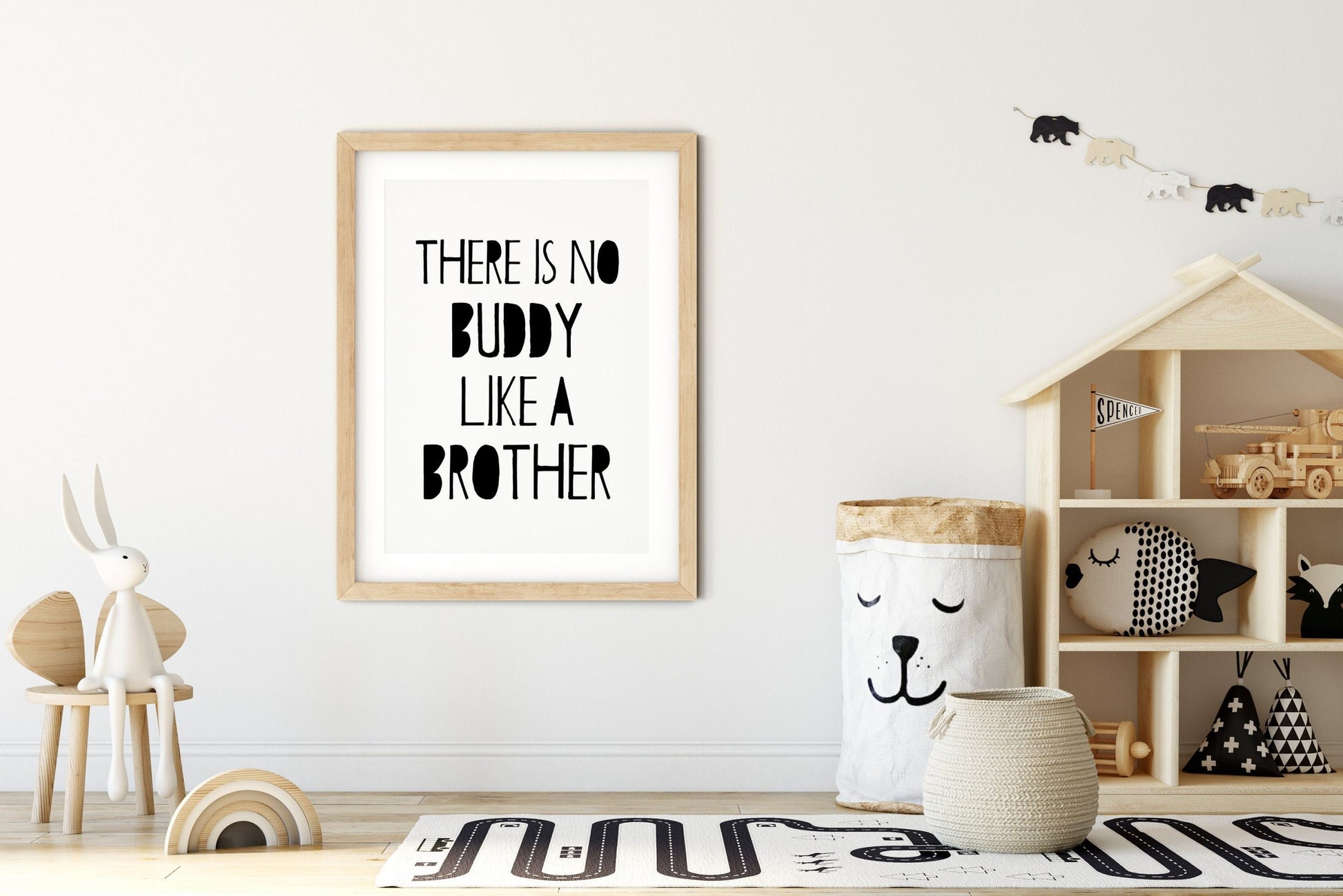 There Is No Buddy Like A Brother,Boys Room Printable Wall Art,Kids Room Decor