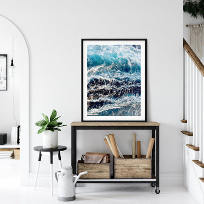 Ocean Poster,Ocean Waves Print,Wave Wall Art,Sea Printable, Home Decor Print