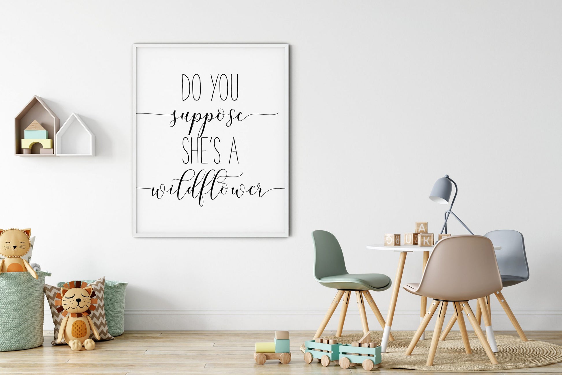 Do You Suppose She's A Wildflower, Nursery Printable, Girl Quotes Room Decor