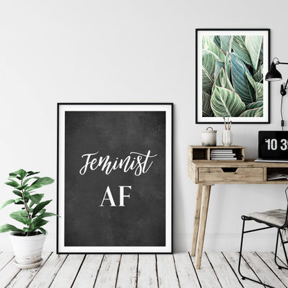 Feminist AF,Feminist Printable,Feminism,Feminist Gift,Girl Quotes Room Decor