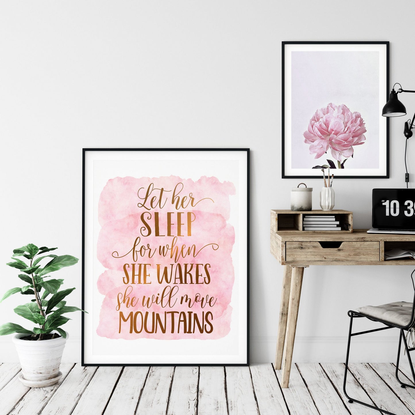 Let Her Sleep For When She Wakes, Nursery Print Wall Art Decor Girl
