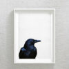 Raven Print, Indigo Printables, Indigo Print Art, Raven Poster, Home Decor Animal