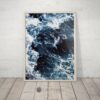 Ocean Photography, Dark Blue Wall Art, Sea Waves Printable, Home Decor Print