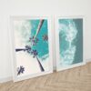 Teal Blue Water Beach Decor, Ocean Wave Art Print, Printable Art, Home Decor
