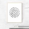 Minimalist Abstract Circle, Polka Dot Print, Abstract Print Room Wall Art Decor