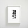 XO, XOXO Print Poster, Modern Office Art, Wall Art, Room Wall Art Decor