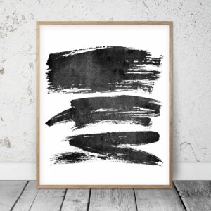 Watercolor Brushstrokes, Abstract Brush Strokes, Abstract Art Print Room Wall Art