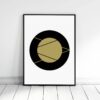 Gold Minimalist Circle Minimal Print,Geometric Printable, Room Wall Art Decor