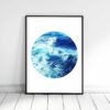 Aqua Print, Sea Wall Art , Aqua Wall Art, Blue Wall Art, Surf Art, Home Decor Print