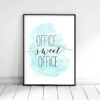 Watercolor Quotes Office Sweet Office Print, Office Printable Wall Art Print