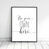 Motivational Wall Art Be Your Own Hero, Motivational Quote, Positive Quote