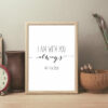 Bible Verse Printable I Am With You Always, Matthew 28:20, Typography Poster, Bible Quote