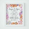Sugar And Spice And Everything Nice, Floral Printable Art Girls Nursery Wall Art