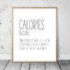 Calories Definition Poster Kitchen Printable Wall Art, Kitchen Home Decor Print