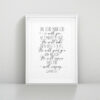 Bible Verse Wall Art The Lord your God is with you Zephaniah 3:17 Faith Quotes