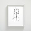 Adventure Sign, Inspirational Quote, Nursery Printable Art, Adventure Print
