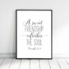 Bible Verse Printable, A Sweet Friendship Refreshes the Soul, Proverbs 27:9, Friendship Quotes