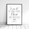 I Can Do All Things Through Christ Who Strengthens Me, Philippians 4:13, Bible Verse Printable