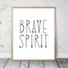 Kind Heart Fierce Mind Brave Spirit Nursery Quotes,Kids Wall Print,Boys Wall Art