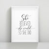 She Believed She Could So She Did, Inspirational Print, Girl Quotes Room Decor