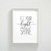 Let Your Light Shine, Christian Decor, Bible Verse Print, Printable Scripture,Room Decor