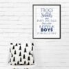 Frogs and Snails and Puppy Dog Tails,Boys Room Decor,Nursery Prints Wall Art