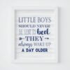 Little Boys Should Never Be Sent to Bed Printable, Peter Pan Quote Bedroom