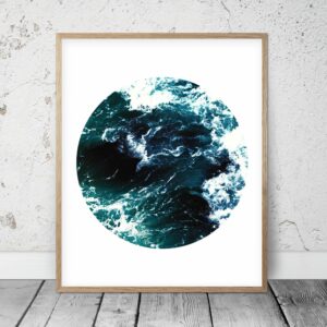 Ocean Waves,Ocean Wall Art,Trending Now,Navy Print,Ocean Print,Home Decor