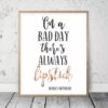 On A Bad Day There's Always Lipstick, Audrey Hepburn Quote, Lipstick Print