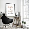 Hustle and Heart Will Set You Apart, Inspirational Quotes, Motivation Print
