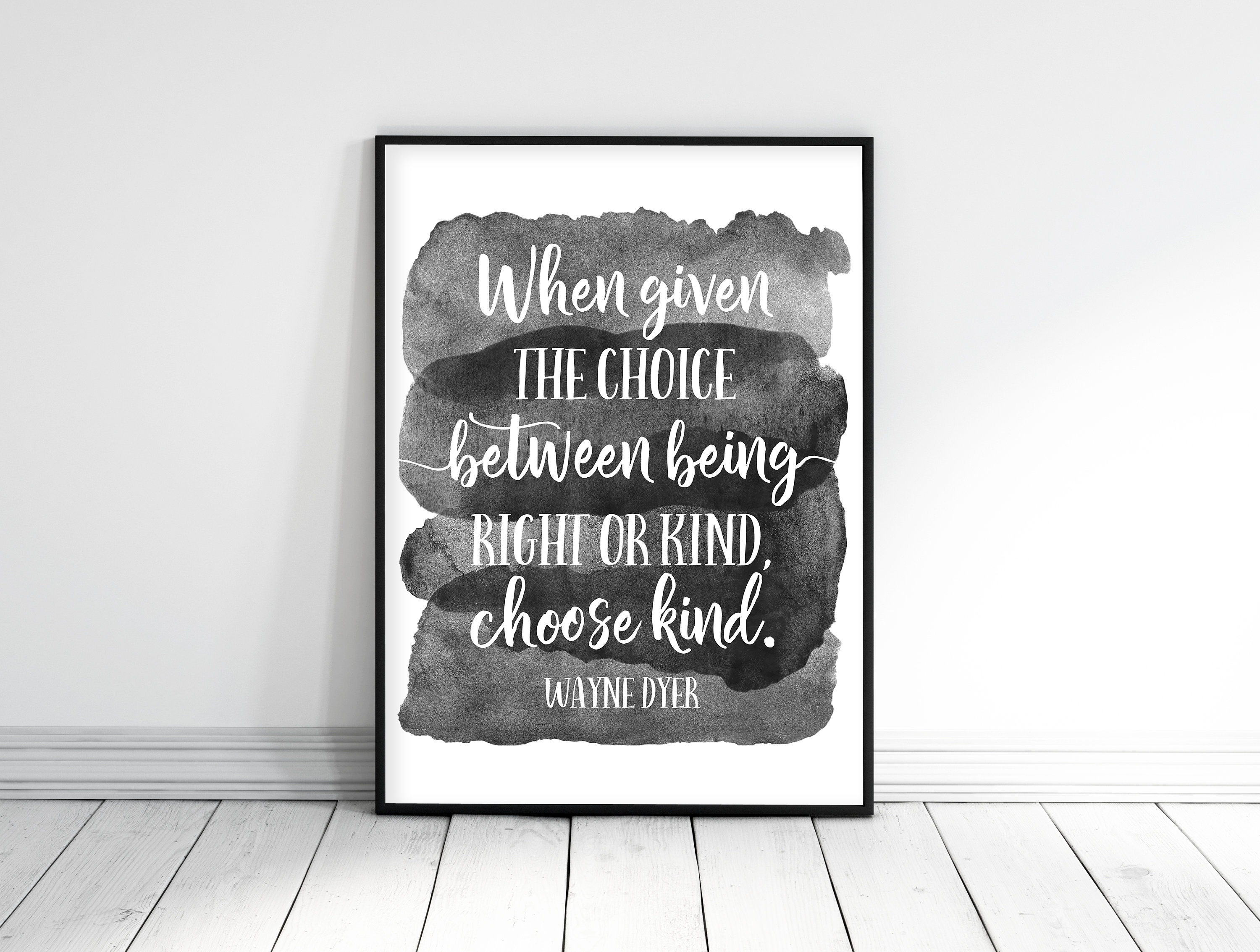 Choose Kind Printable, Inspirational Wall Art, Motivational Quotes,Room Decor