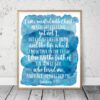 Galatians 2:20 I Have Been Crucified With Christ, Watercolor Bible Verse Wall Art