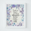 Such A Big Miracle In Such A Little Girl,Flowers Watercolor,Floral Nursery Wall Art
