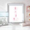 Pink Watercolor Nursery Decor You Are So Loved, Baby Gift, Nursery Prints Art