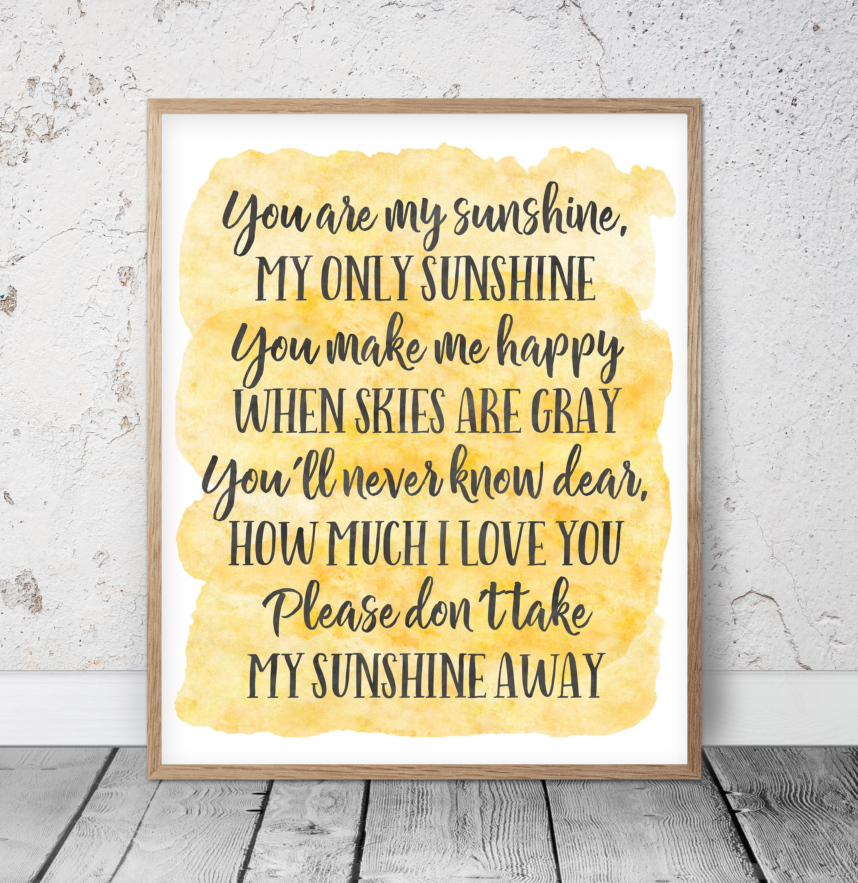 You Are My Sunshine Wall Art,Kids Room Decor,Nursery Print Wall Art,Baby Gift