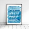 Galatians 2:20 I Have Been Crucified With Christ, Watercolor Bible Verse Wall Art