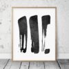 Abstract Brush Stroke Art, Minimal Abstract Wall Art, Room Wall Art Decor