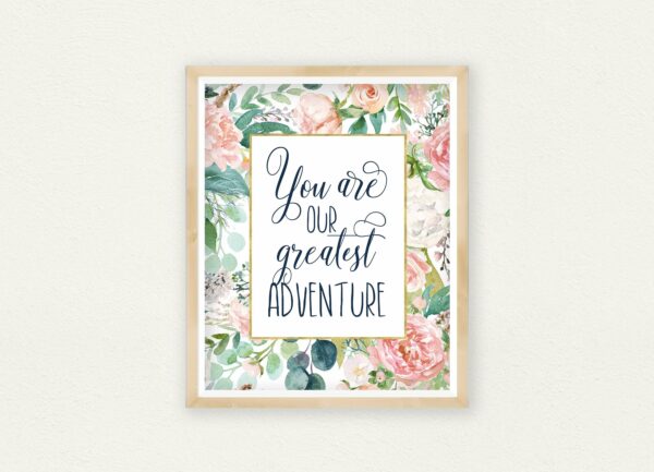 You Are Our Greatest Adventure, , Girls Nursery Print Wall Art, Girls Room Decor