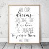 All Our Dreams Can Come True, If We Have the Courage, Nursery Wall Art