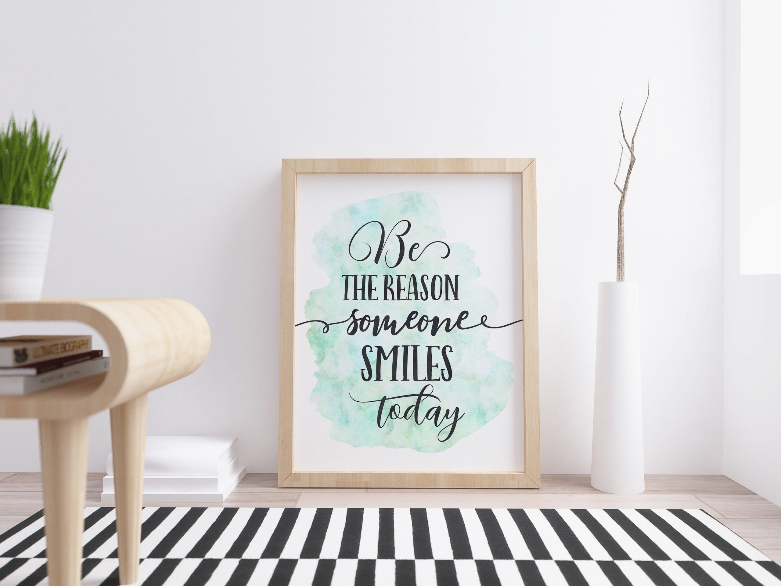 Be The Reason Someone Smiles Today, Girls Nursery Printable Wall Art, Girls Room