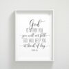 God Is Within You, You Will Not Fall, Proverbs 46:5, Gift For Her, Nursery Bible Verse Print Wall Art