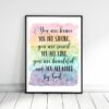 You Are Brave, You Are Strong, You Are Loved By God, Girls Nursery Wall Art