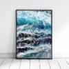 Ocean Poster,Ocean Waves Print,Wave Wall Art,Sea Printable, Home Decor Print